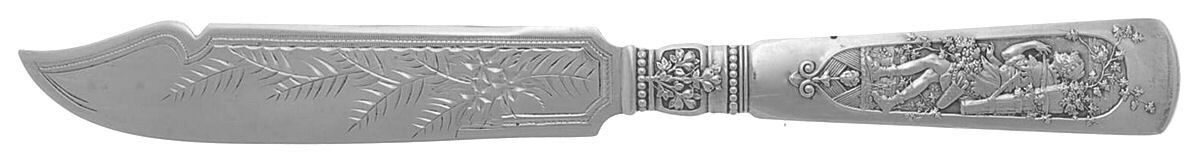 Gorham Silver Fontainebleau  Bright Cut Individual Solid Fish Knife 9025452