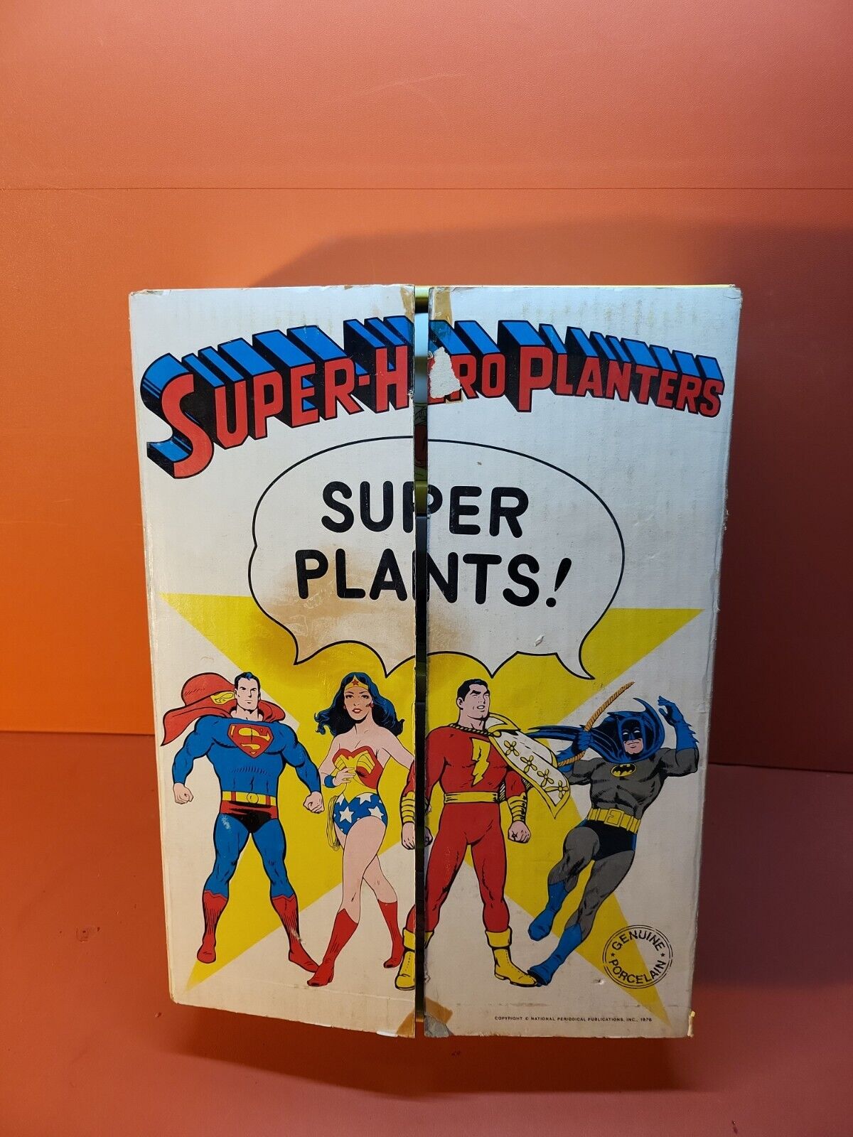 Rare Vintage 1976 DC Comics Super Plants Porcelain Pots in Original Box