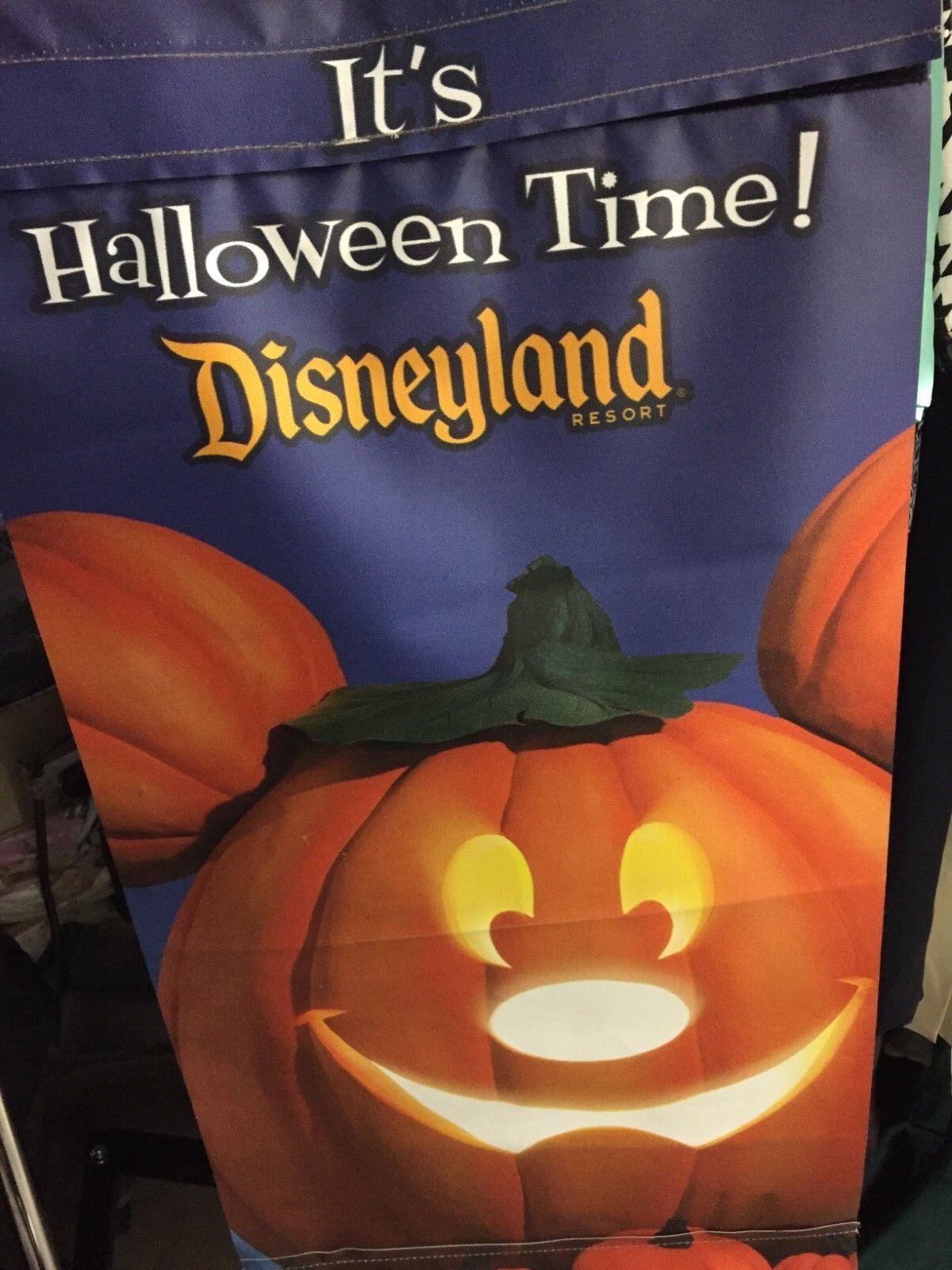 Disneyland Halloween Main Street USA Sign Banner RARE