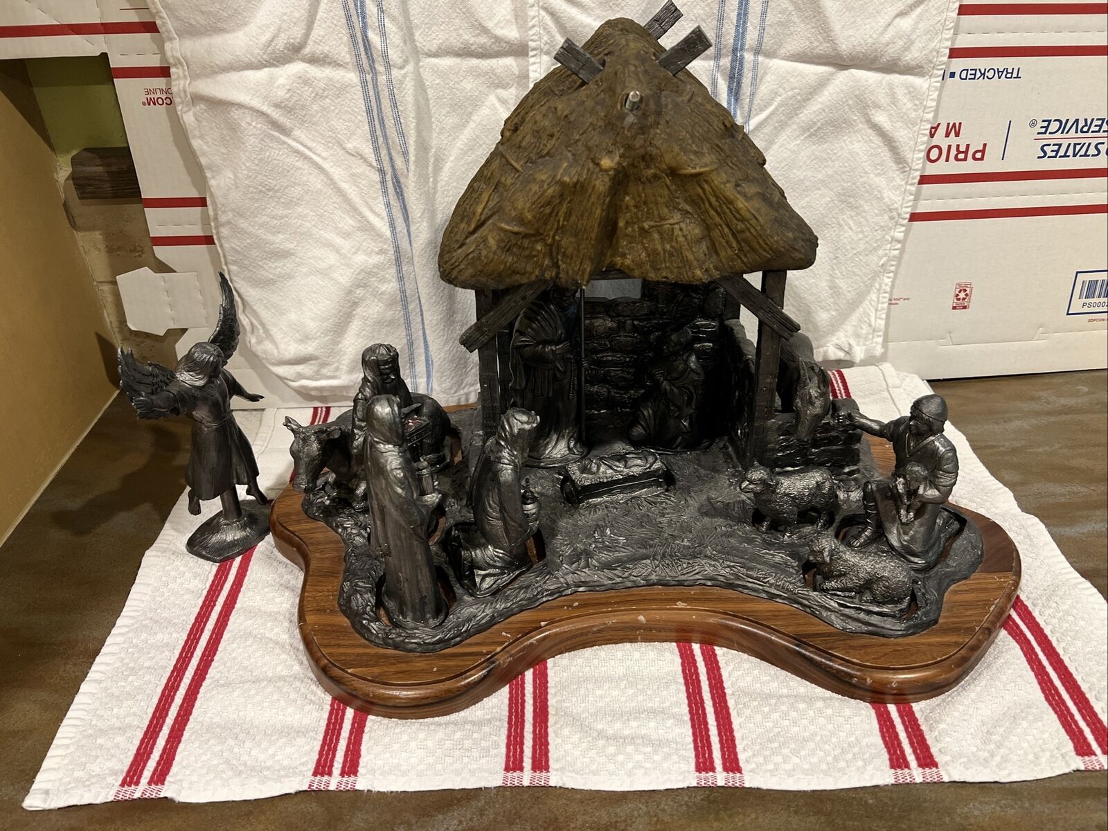 Nativity Scene Set Michael Ricker Heavy Large Solid Pewter 1989 - 1991 Rare