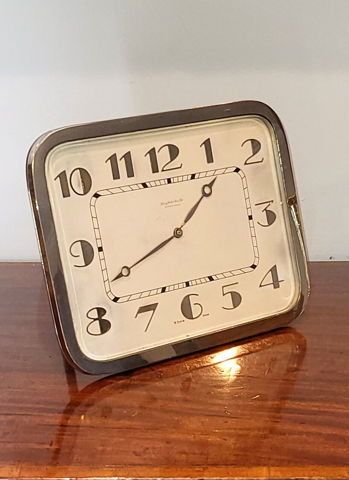 HUGE Late 1920s Swiss Deco Shelf Mantle Clock Henry Birks & Sons, Ltd. Showroom