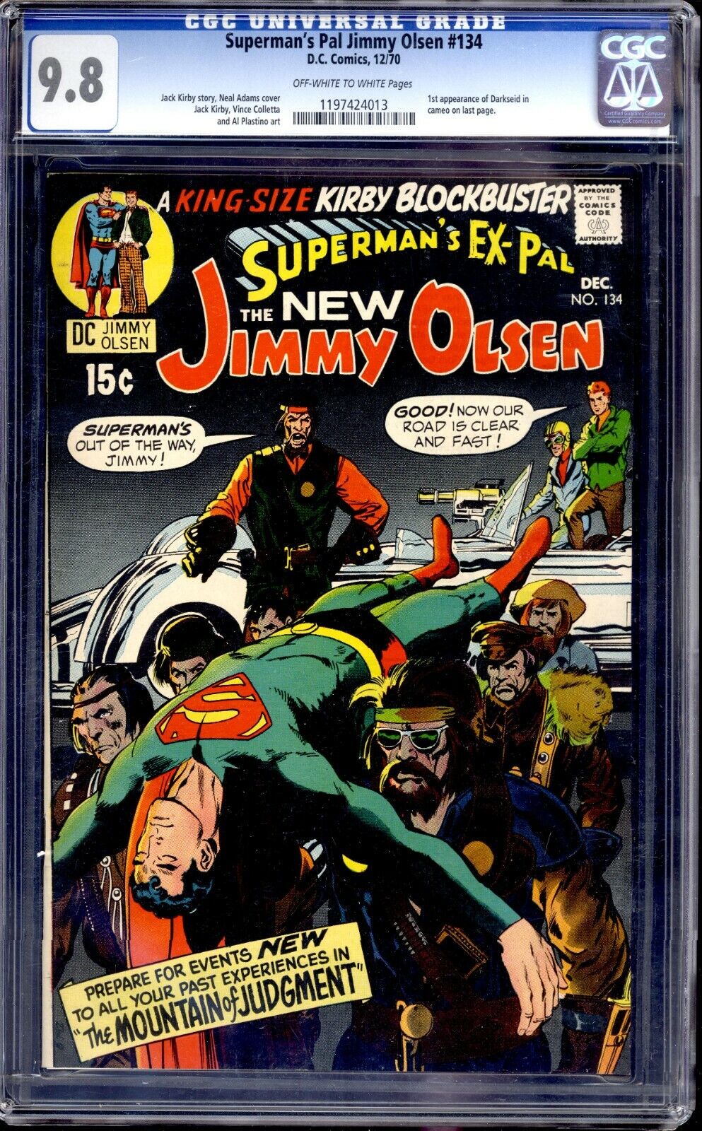 SUPERMAN'S PAL JIMMY OLSEN #134 CGC 9.8 1ST CAMEO OF DARKSEID RARE 1 OF 10