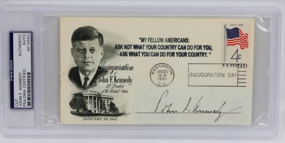 John F. Kennedy Signed Inauguration Day First Day Cover PSA - 1 of 1