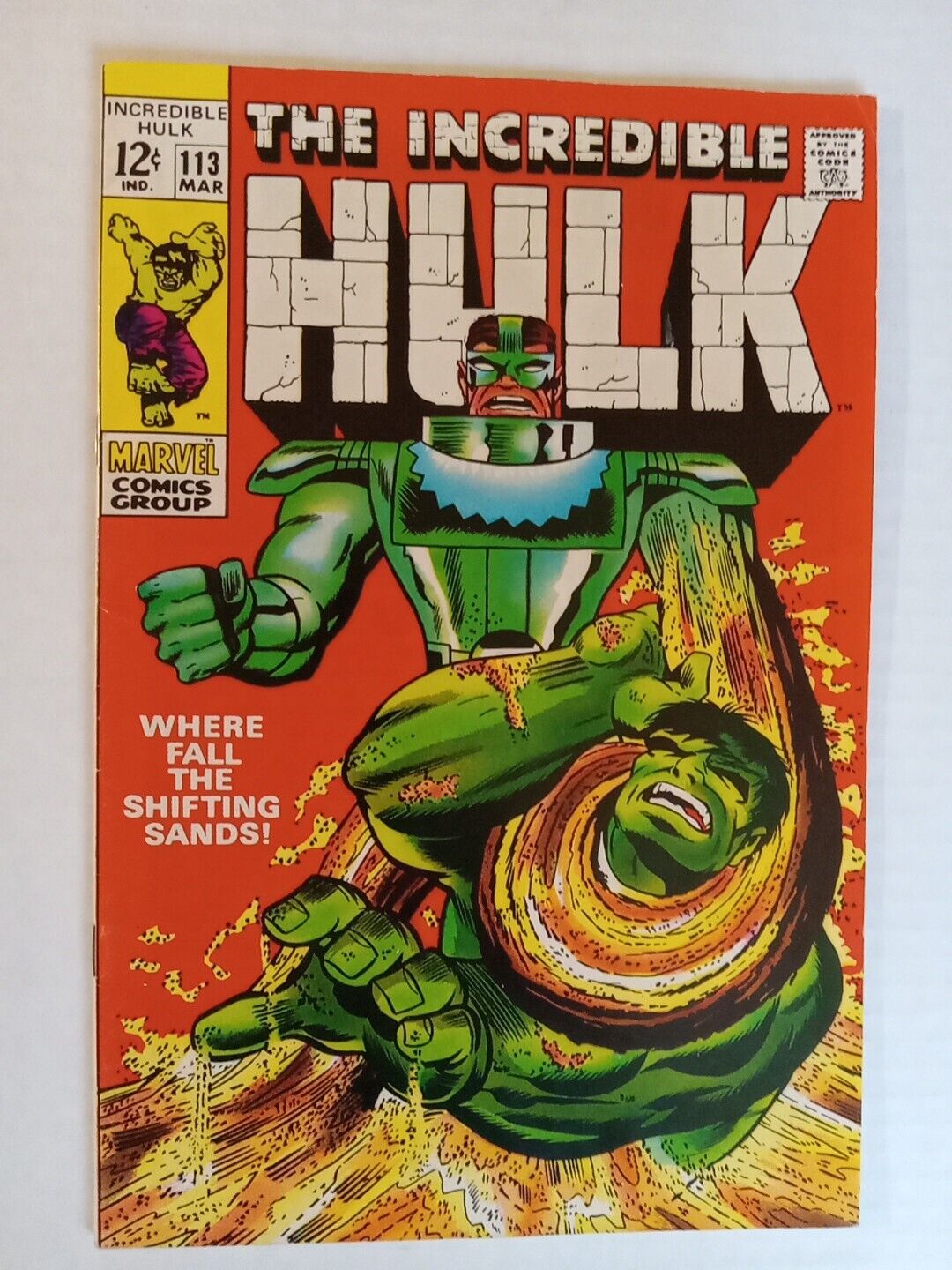 Marvel Comics Group Incredible Hulk #113 1969 V/S The Sands Of Time ⌚. 9.2 M/NM 