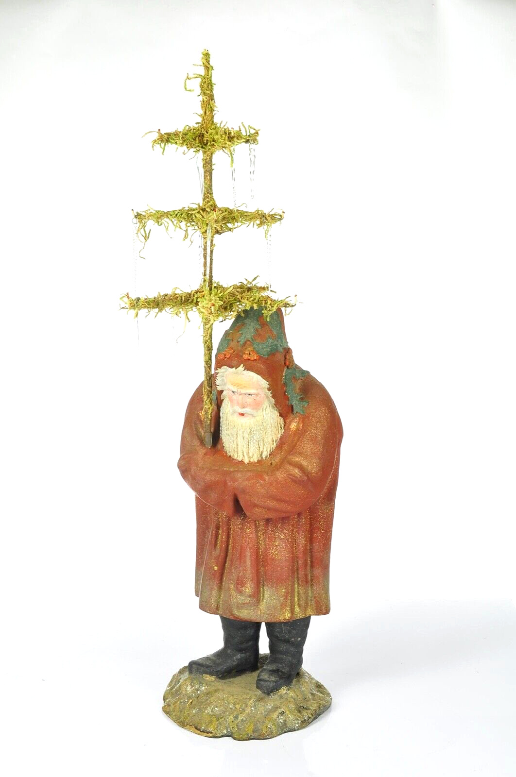 Amazing German Santa Claus/ Belsnickel Candy Container  Glassbeard approx. 1890