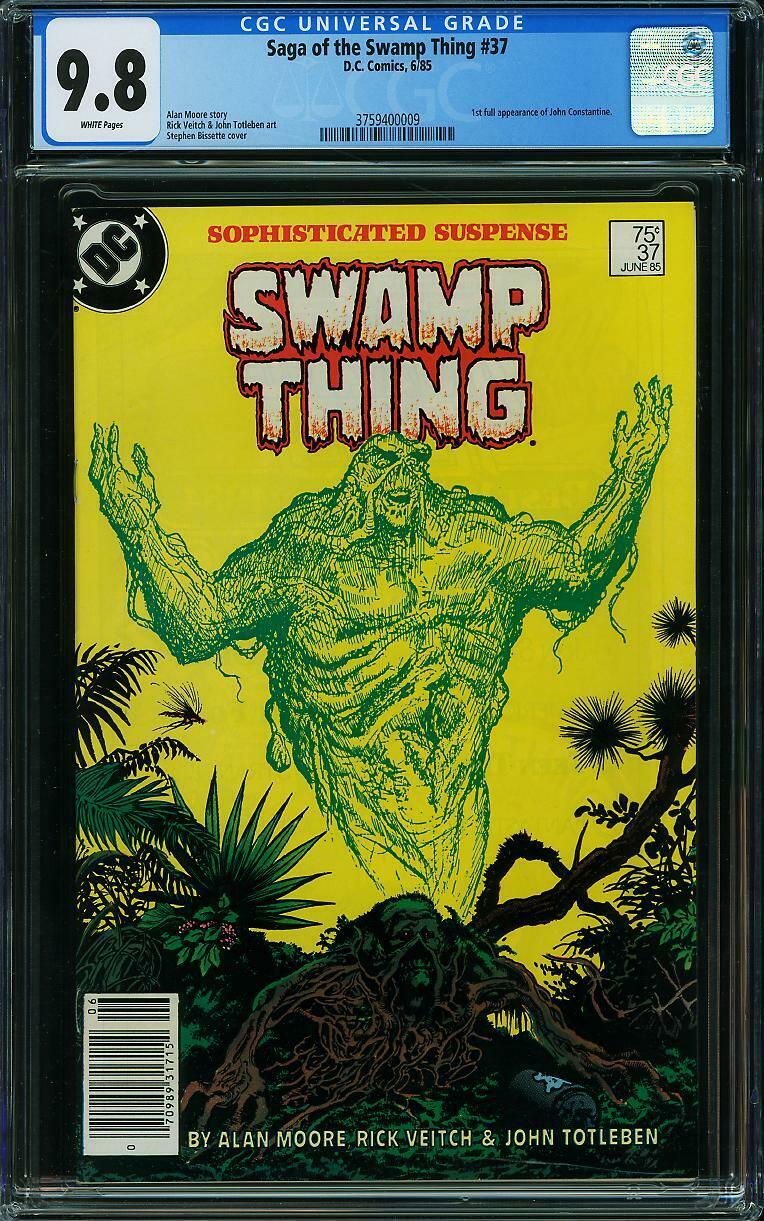 Saga of the Swamp Thing 37 CGC 9.8 DC 1985 1st John Constantine M3 379 cm bin pr