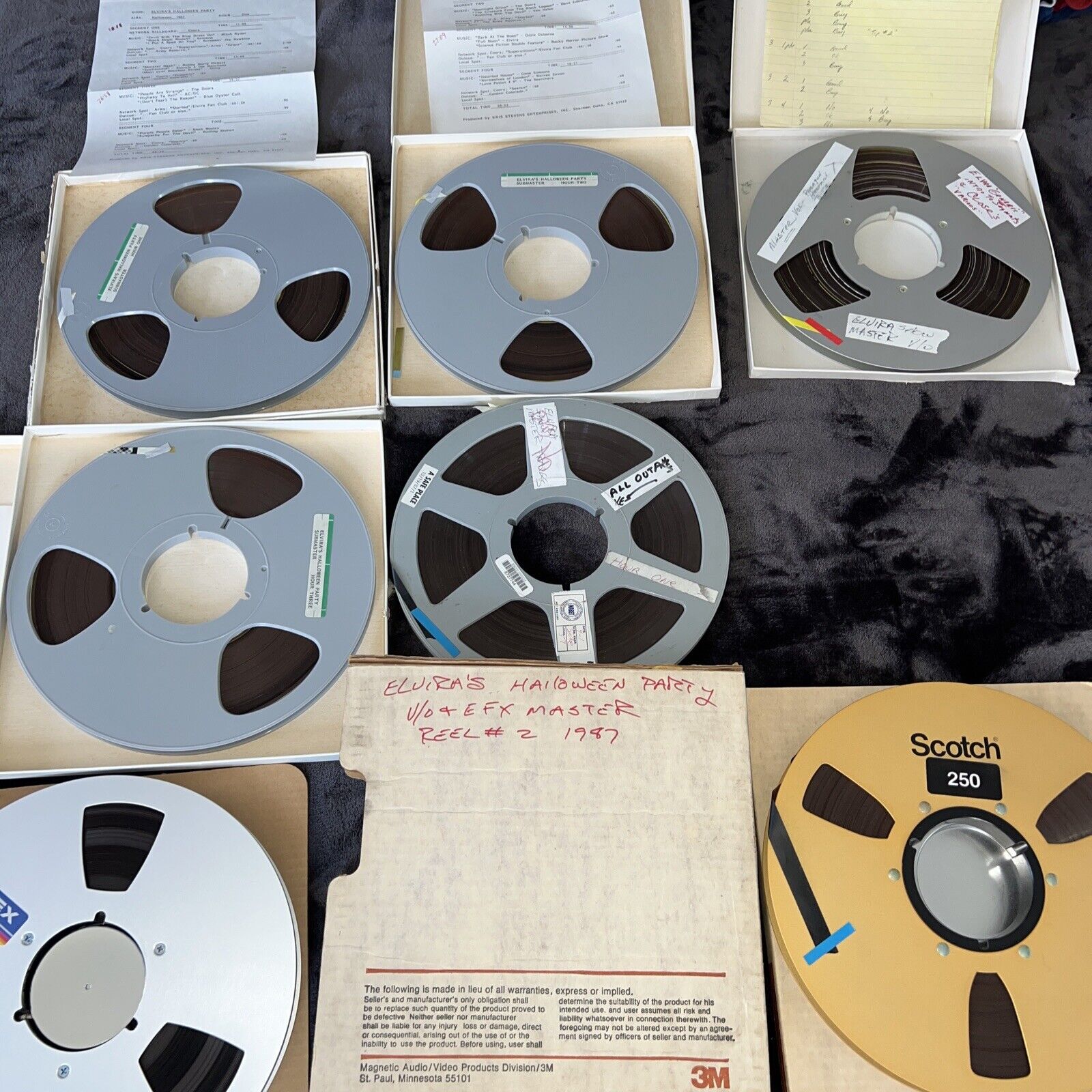 Elvira Halloween Party Show Original Reels Set Of 7 extremely rare 1987 network