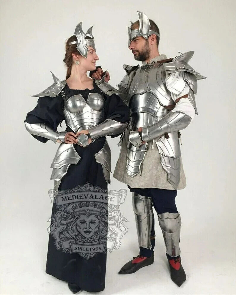 Medieval Fantasy Armor Suit For Couple, Cosplay Armor Suit Halloween Party & Gif