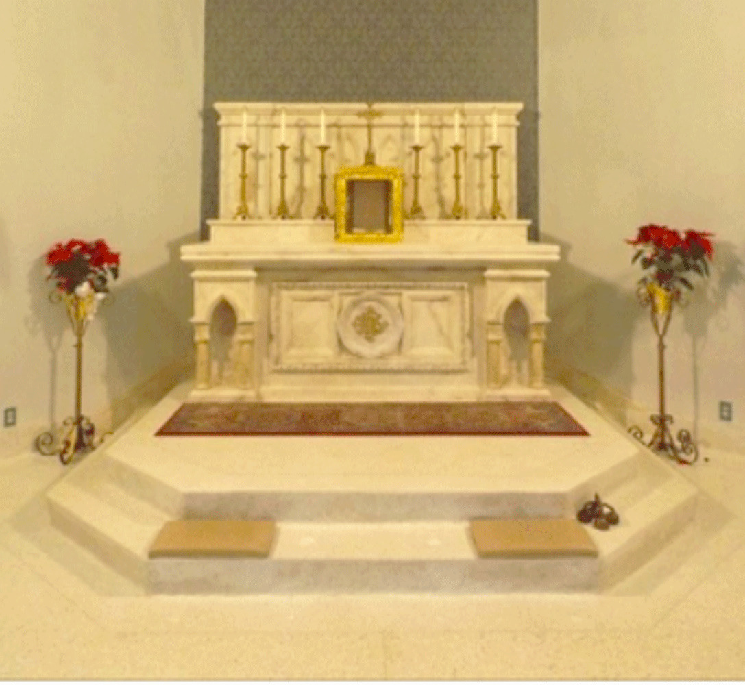 New Catholic Church Altar, Gothic Faux Marblized Altar 7ft wide 8ft tall