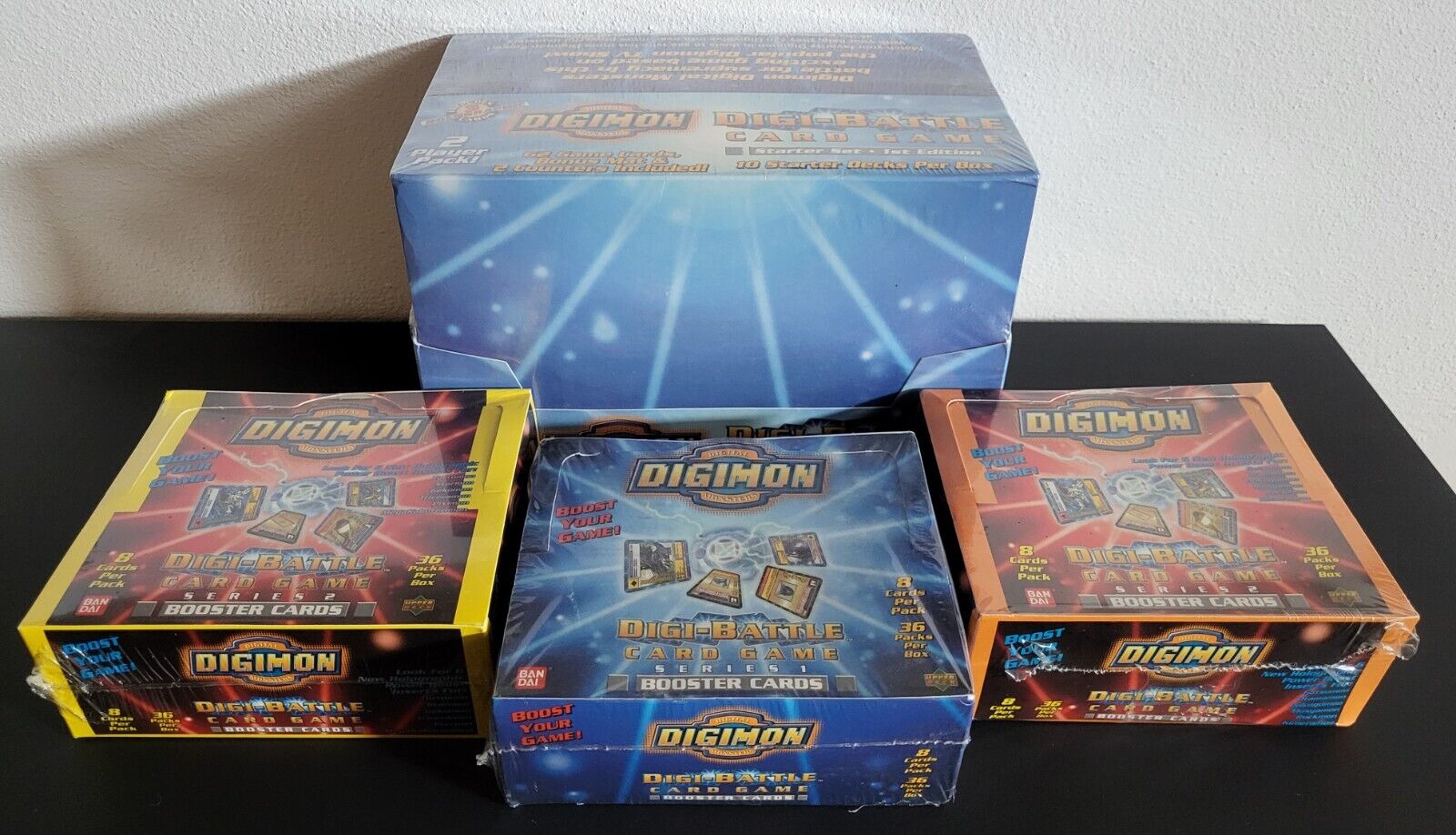 Digimon Digi-Battle Series 1 First Edition Starter Series 2 Booster Box Display