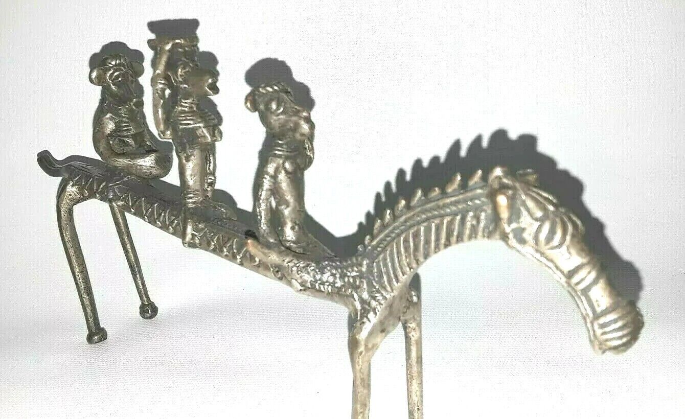 Ashanti African Congo Zebra Goldweight Antique Gold Weights Horse Akhan Tribal