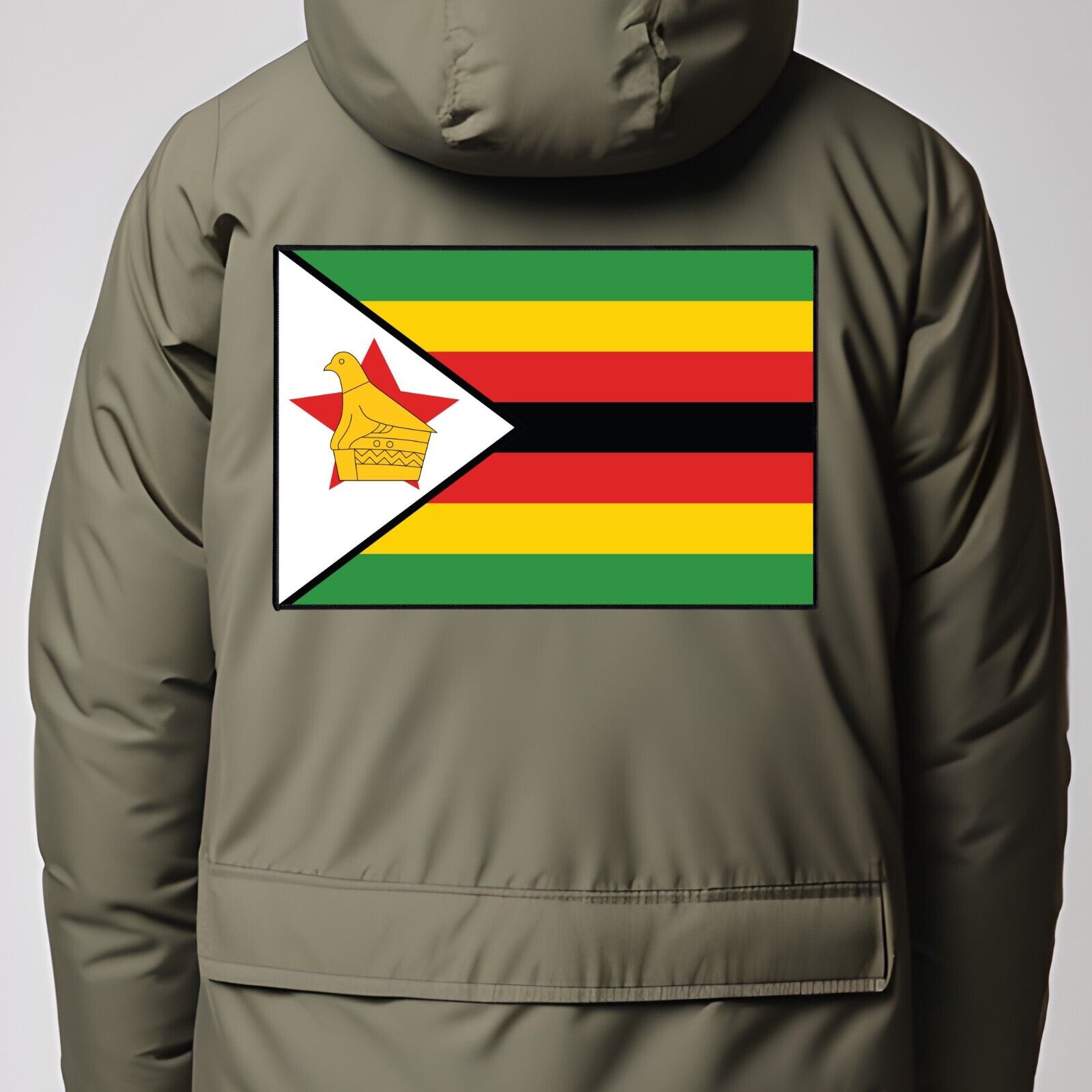 Zimbabwe Country Flag Large Sew/Iron On Coat & Jacket Back Patch Zimbabwean