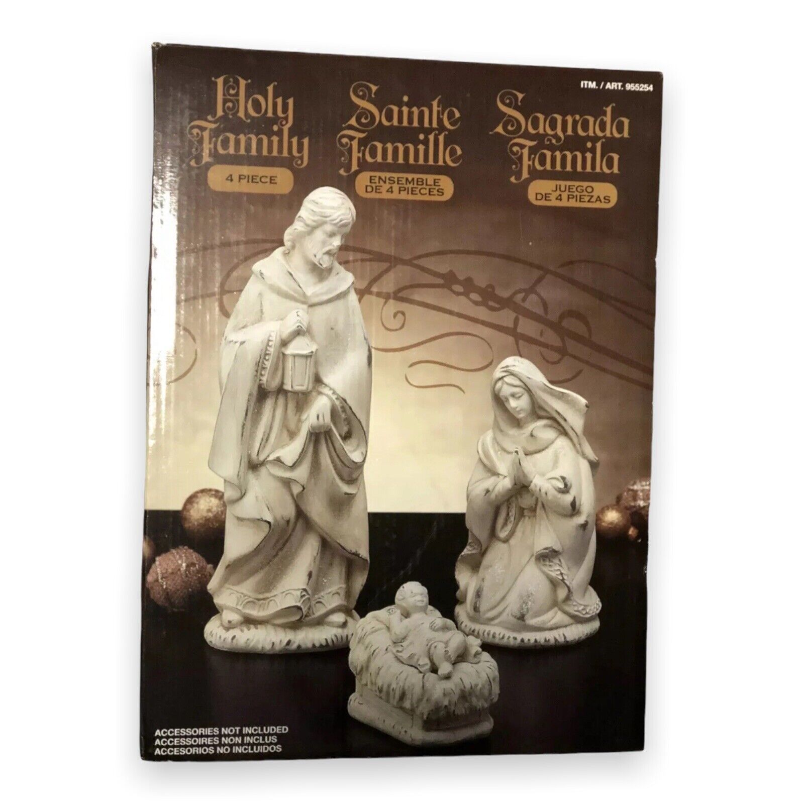 Holy Family Nativity Figurine 4 Piece Set Joseph Mary Baby Jesus 955254