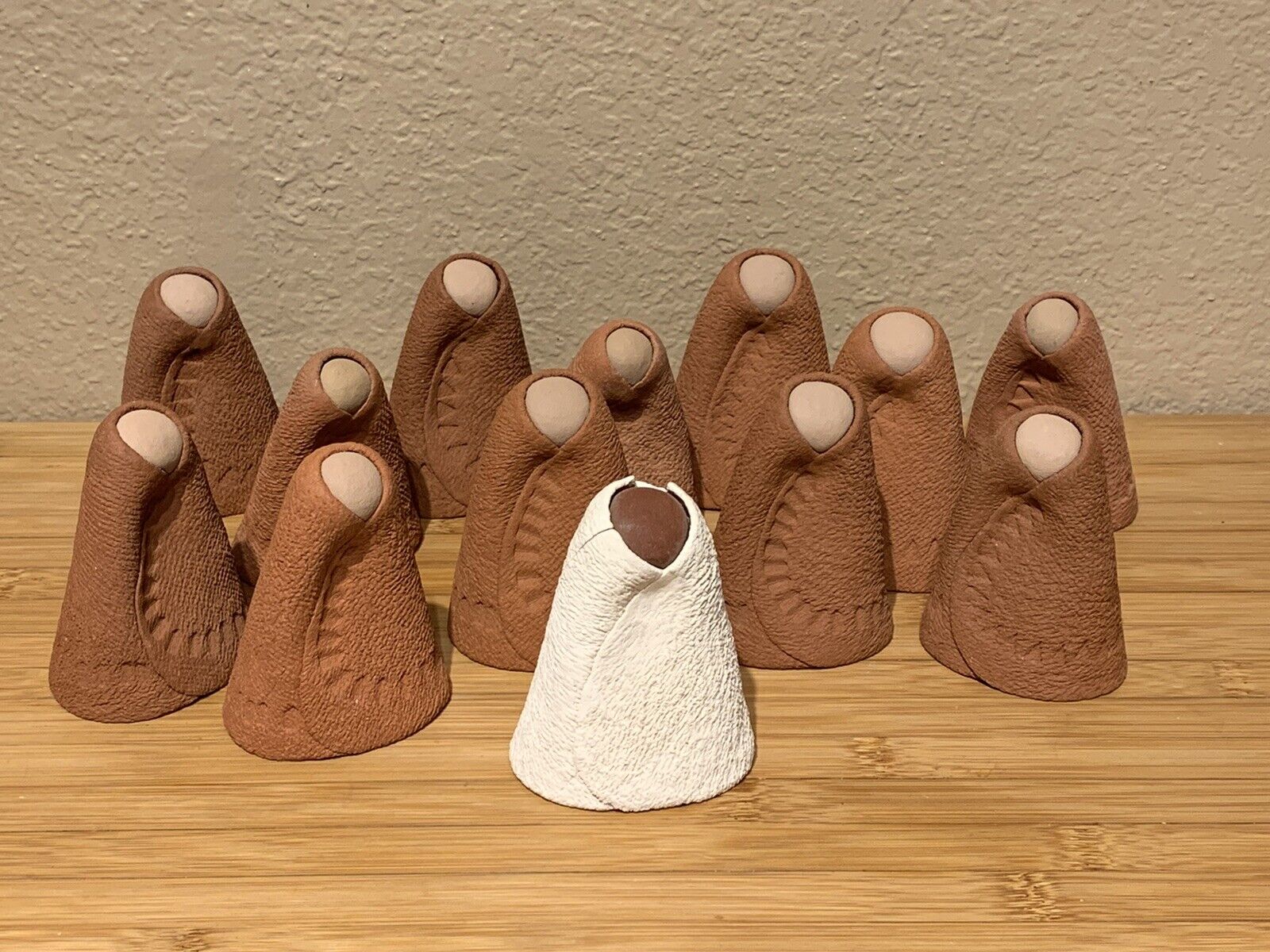 Nativity Christmas Clay Figurines Tohono Trail Pottery by Artist Peggy Klapheke