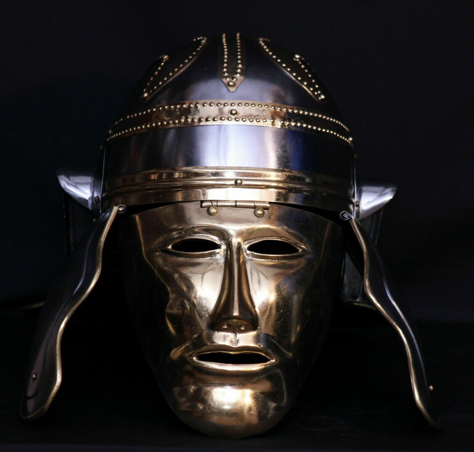 Ancient Medieval Roman Helmet With Face Mask Roman Gallic Centurion Helmet RR36