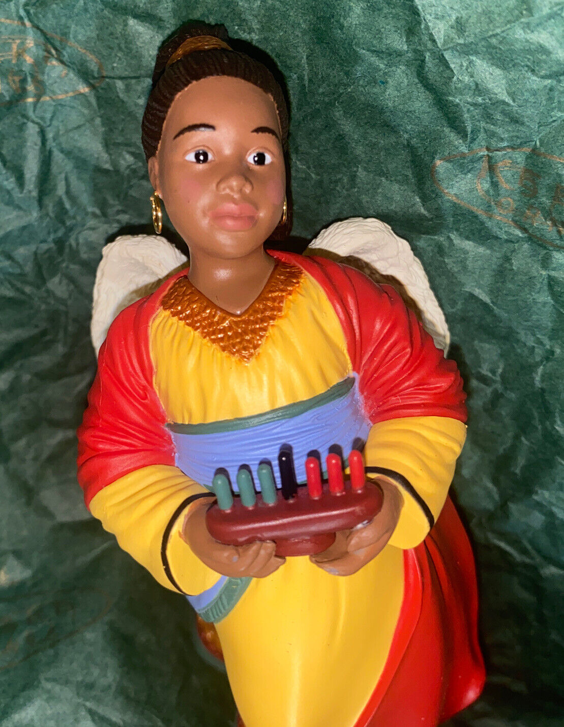 Kwanza Mahogany ￼black Celebration Angels Hallmark Keepsake Christmas Ornament