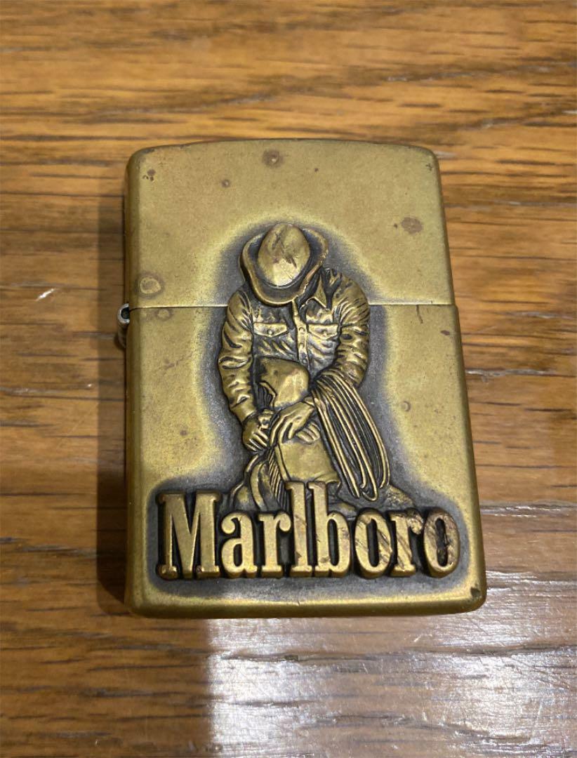Marlboro Man ZIPPO Cowboy The Original Metal Antique Brass  limited 1998