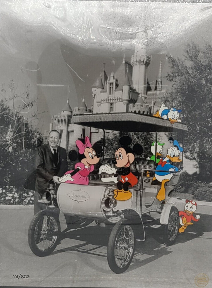 Walt Disney: Walt's Magic Kingdom Series: LE Cel w/Photo-Mickey/Minnie/Donald