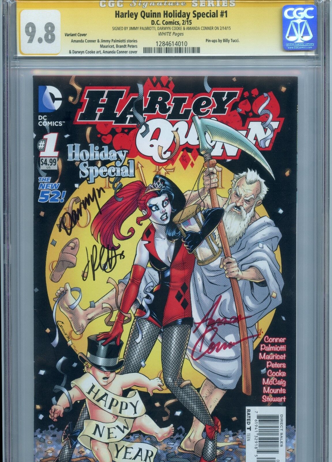 HARLEY QUINN HOLIDAY SPECIAL #1 NEW YEARS EVE VARIANT EDITION CGC 9.8 SS RARE