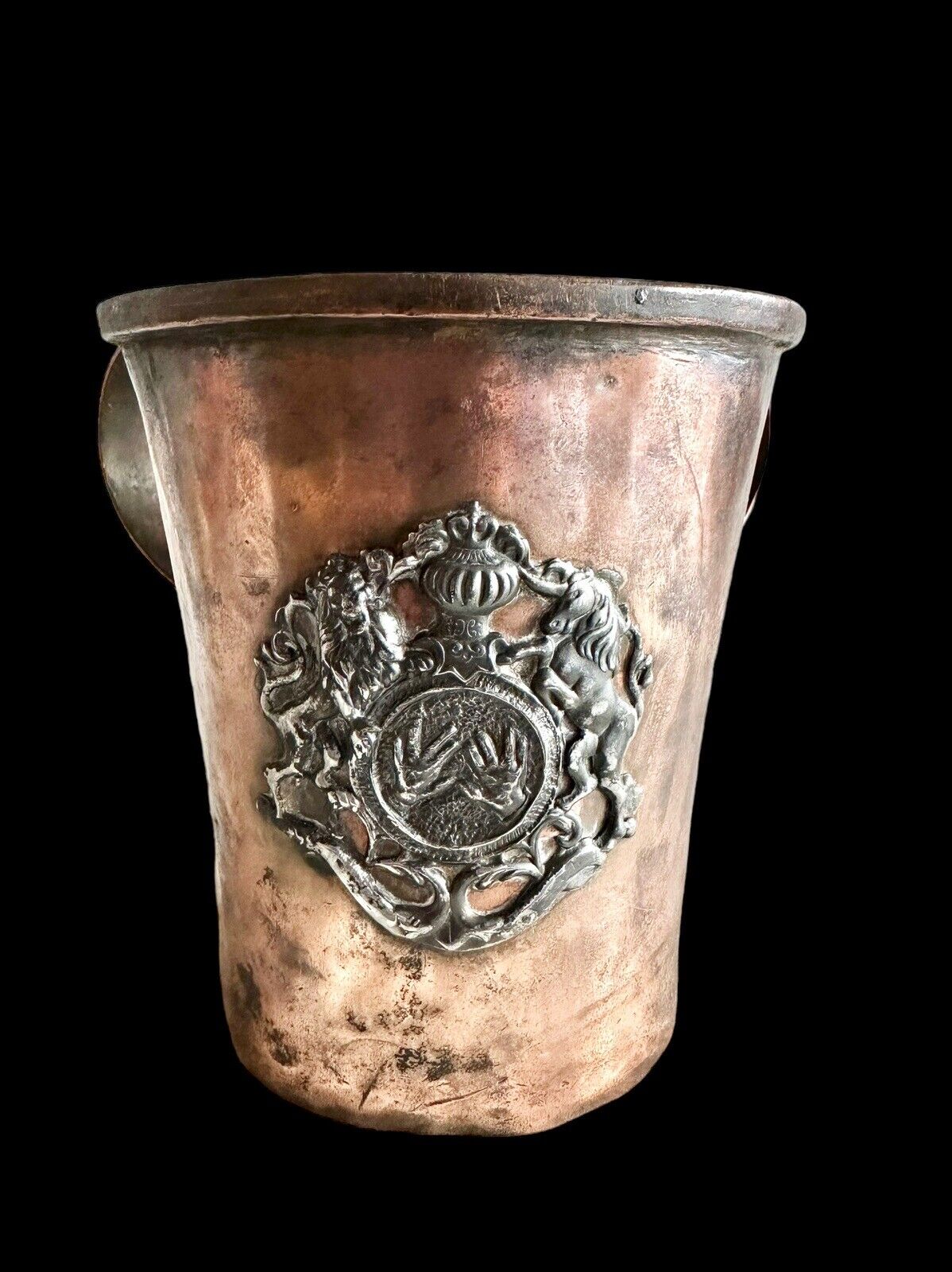 Magnificent Antique Jewish Judaica Copper Washing Cup Natla Hands Of priests כהן