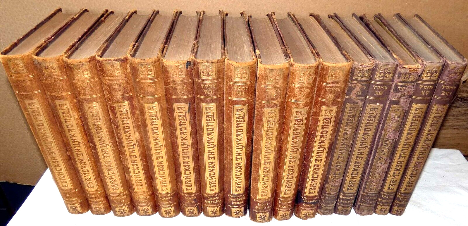 The Brockhaus and Efron Jewish Encyclopedia 16 vol. Complete  1st ed. 1908-1913