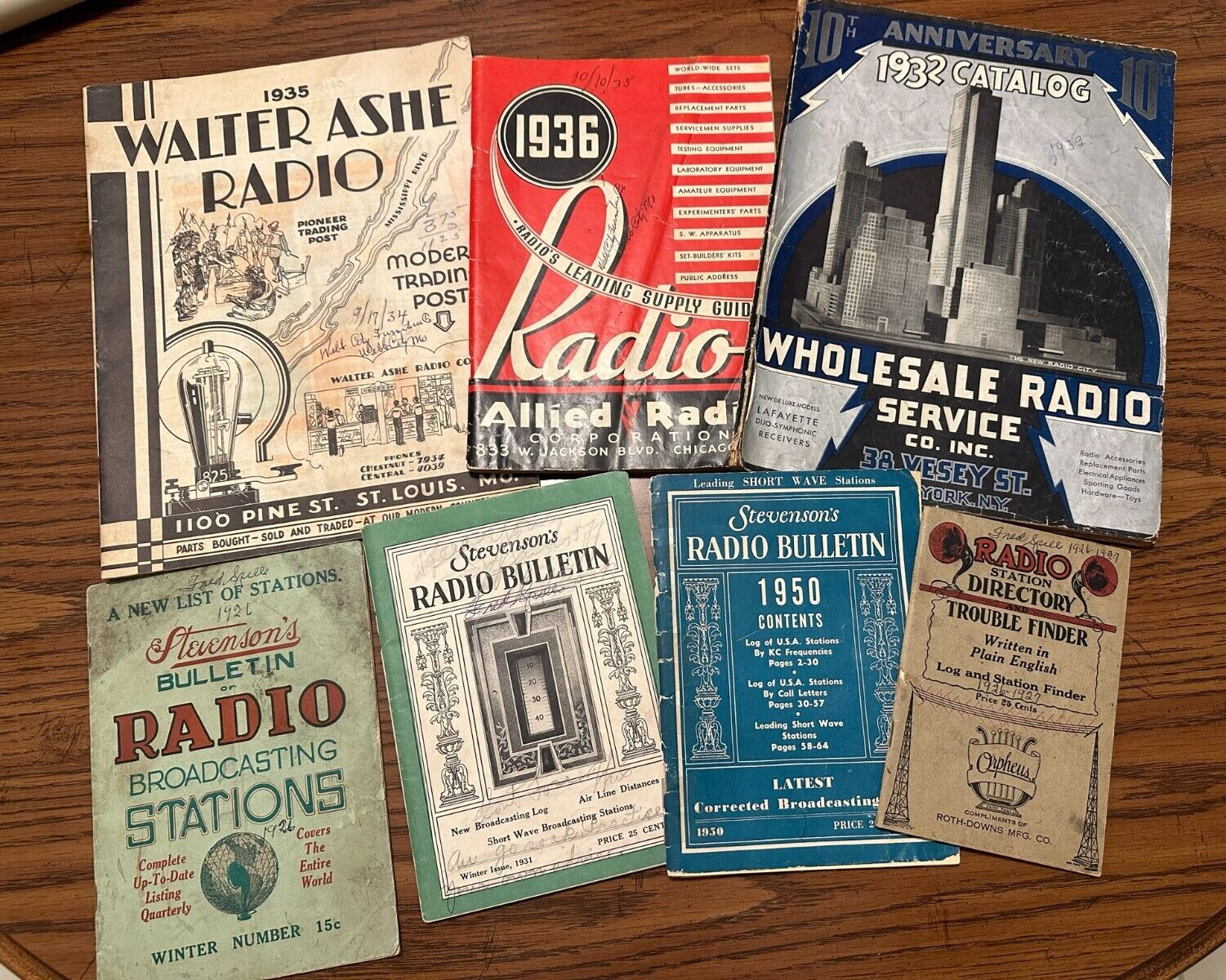 Stevenson\'s Radio Bulletin 1931 1950 Allied Radio 1936 Radio Station Directory