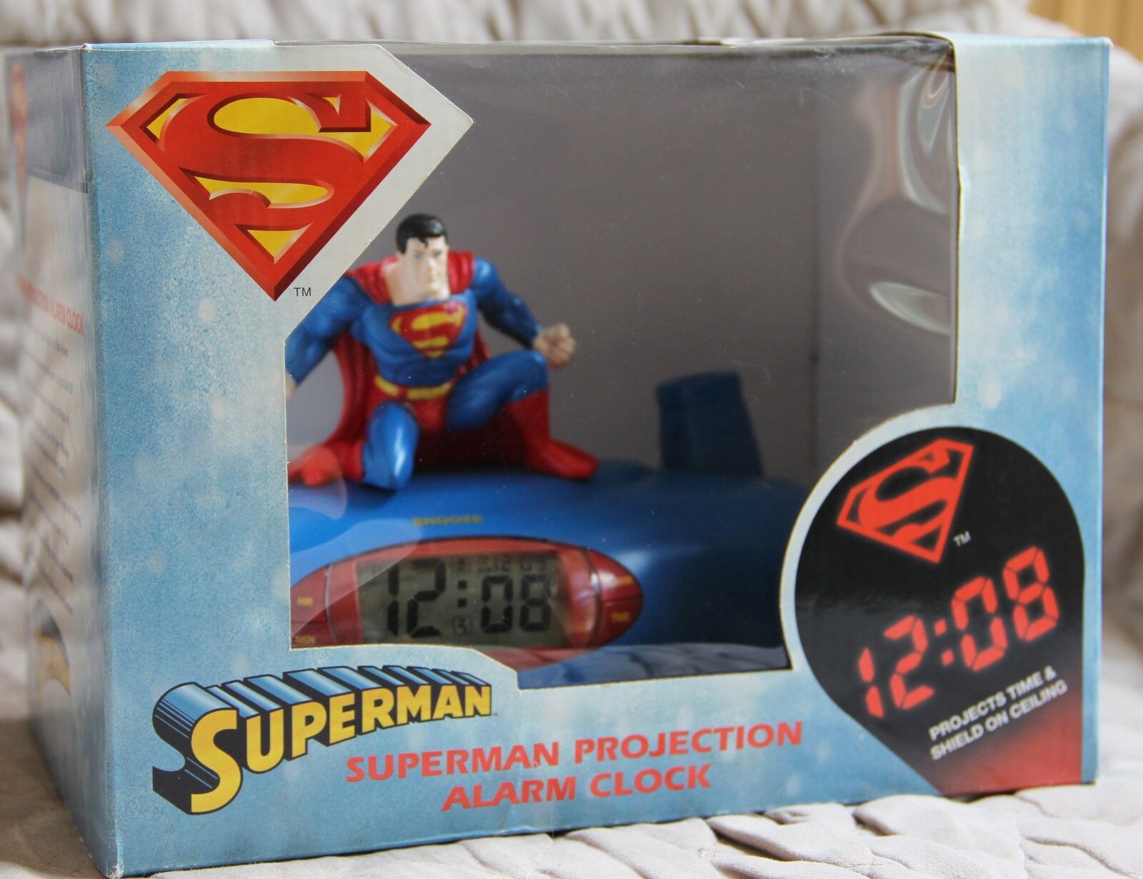 Superman Projection Alarm Clock - New, Hard to Find in this condition