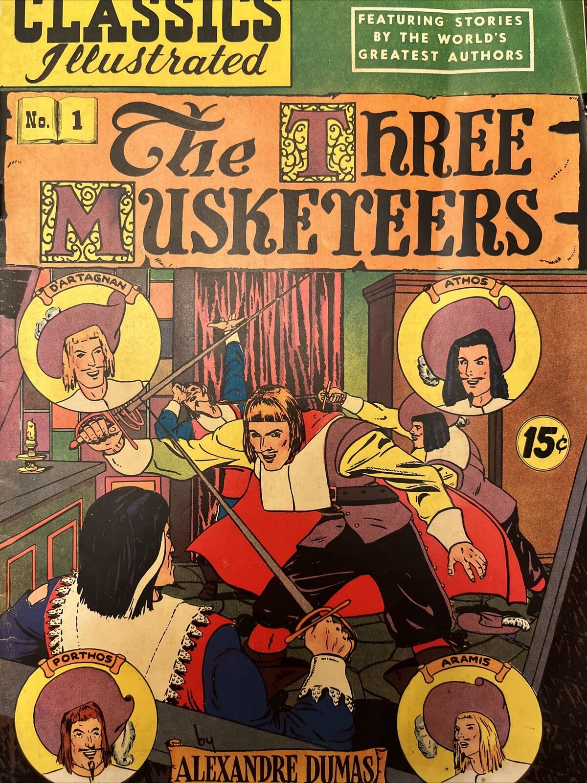 Classic Illustrated Comic No 1 The Three Musketeers G- HRN 93 - 11th Printing