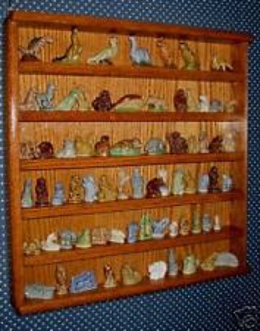  oak display case plexiglass front for wade figurines wades 
