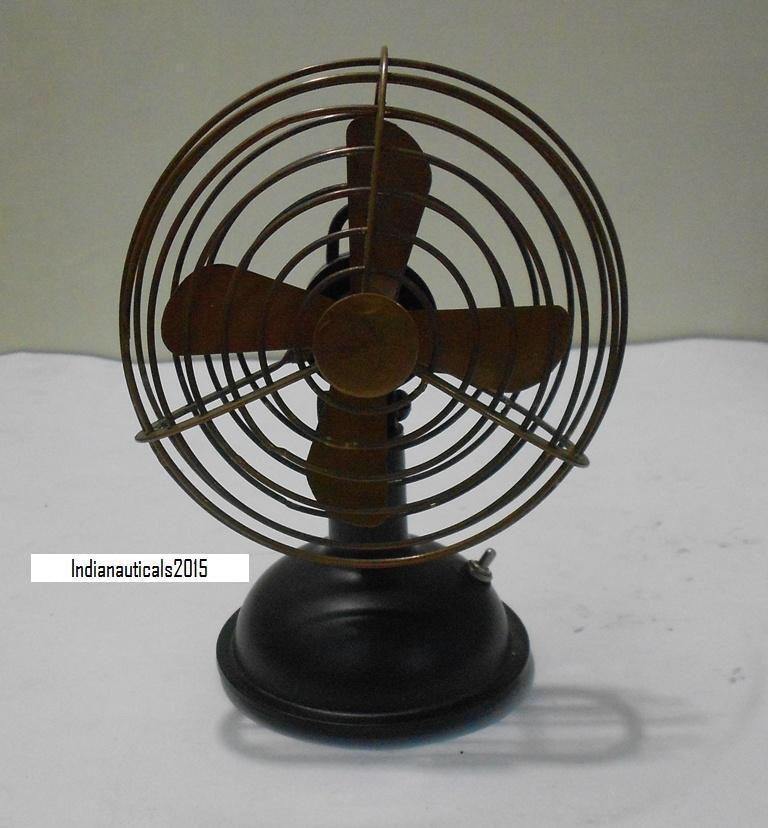 Vintage Nautical Working Table Fan Collectable in Brass 6\