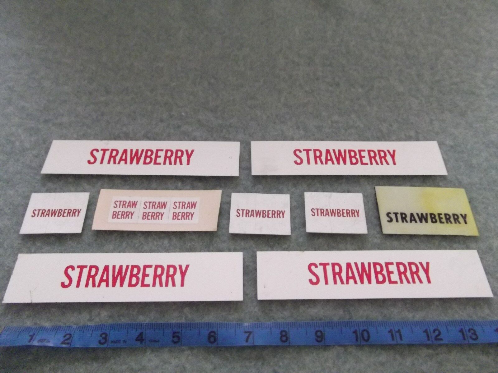 Strawberry Cooler Tag Lot Of 9 Vendo Button Vintage Machine Soda Coke Coca Cola