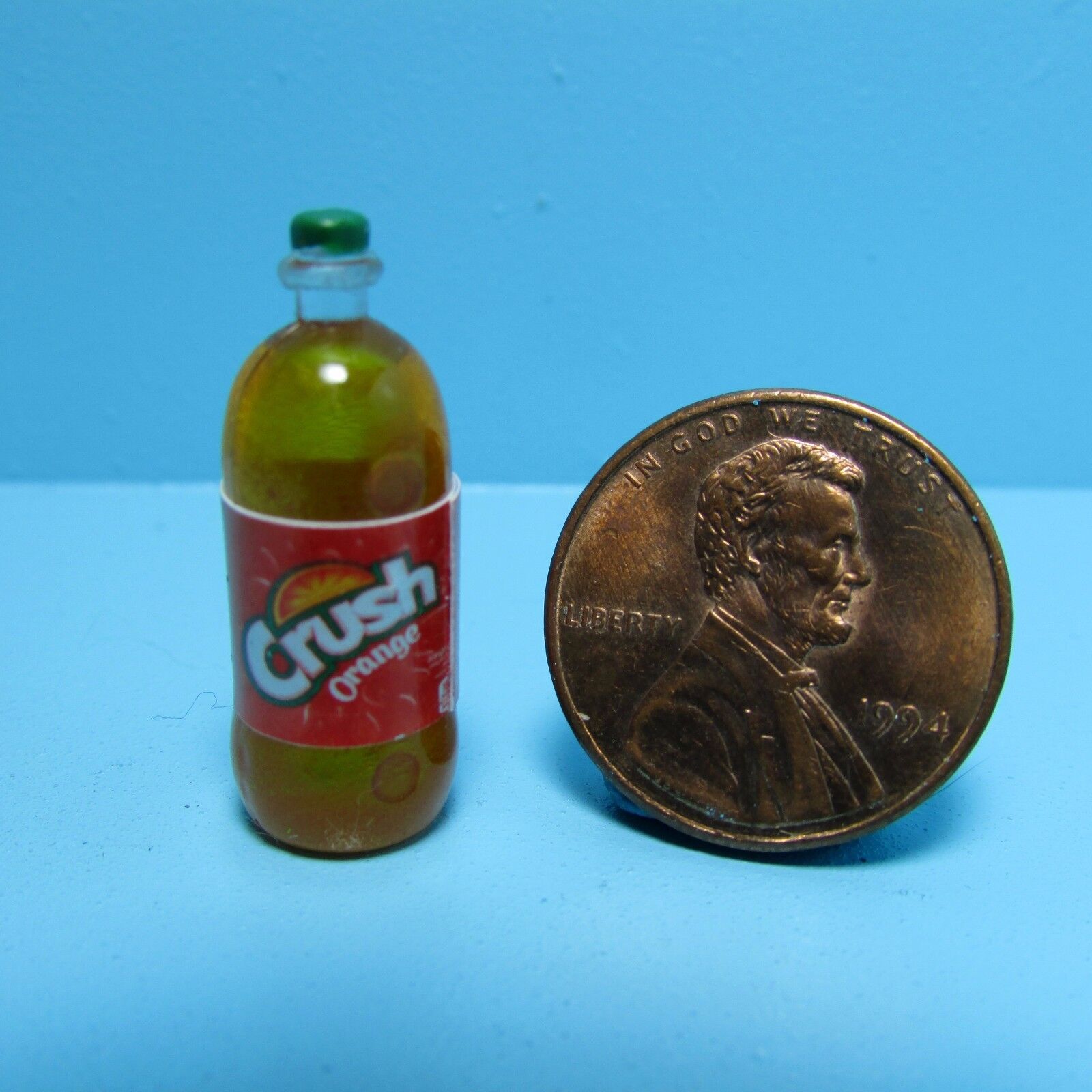 Dollhouse Miniature Replica 2 Litre Bottle of Crush Orange Soda ~ G101