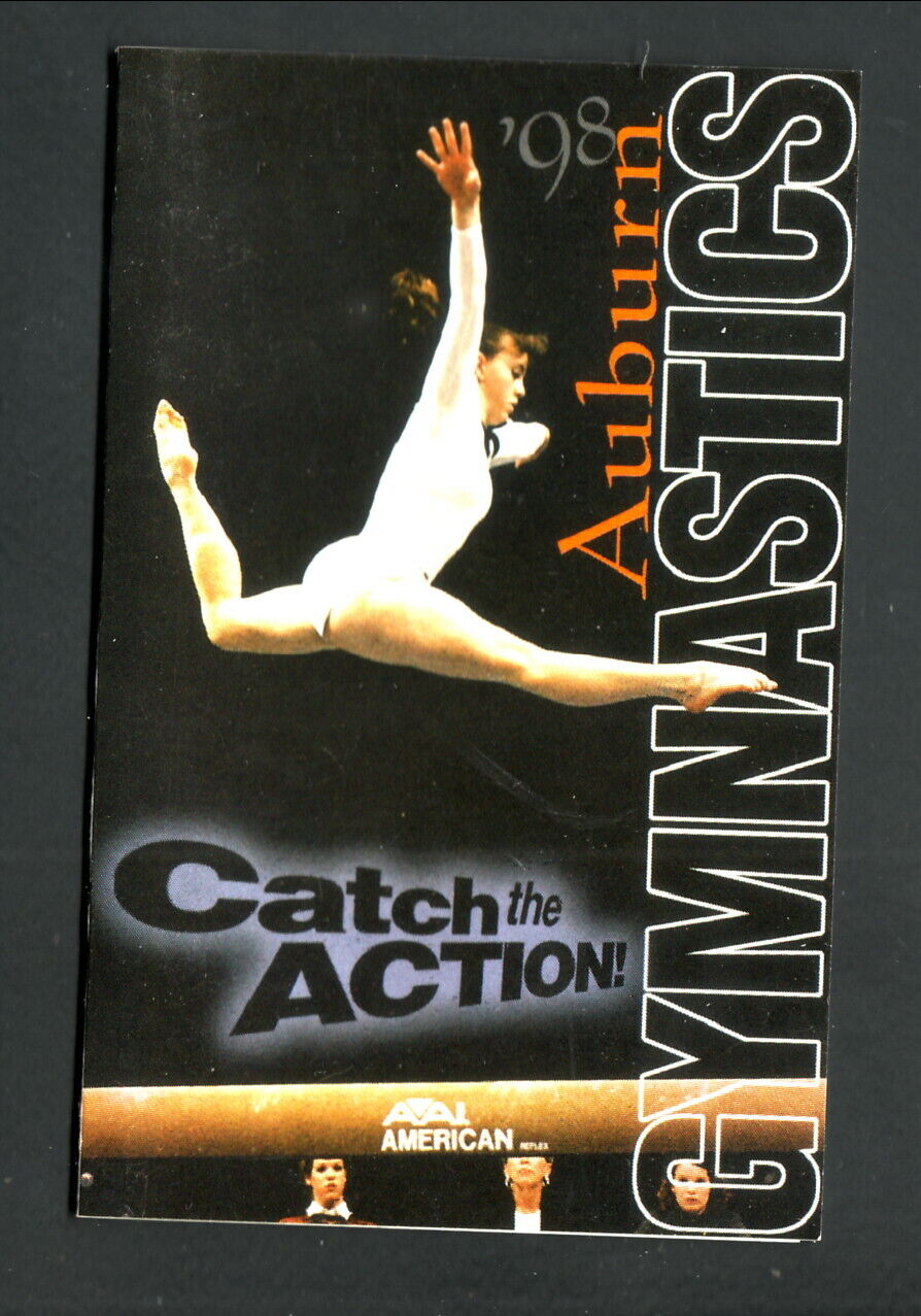 Auburn Tigers--1998 Gymnastics Pocket Schedule--USA Factory Store