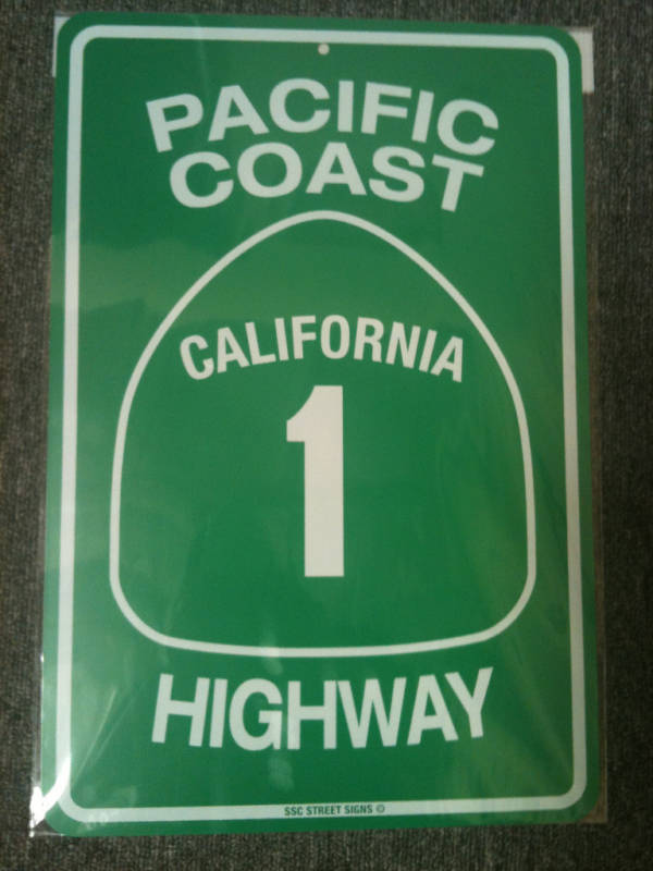 PCH Pacific Coast Highway California US 1 metal sign 18