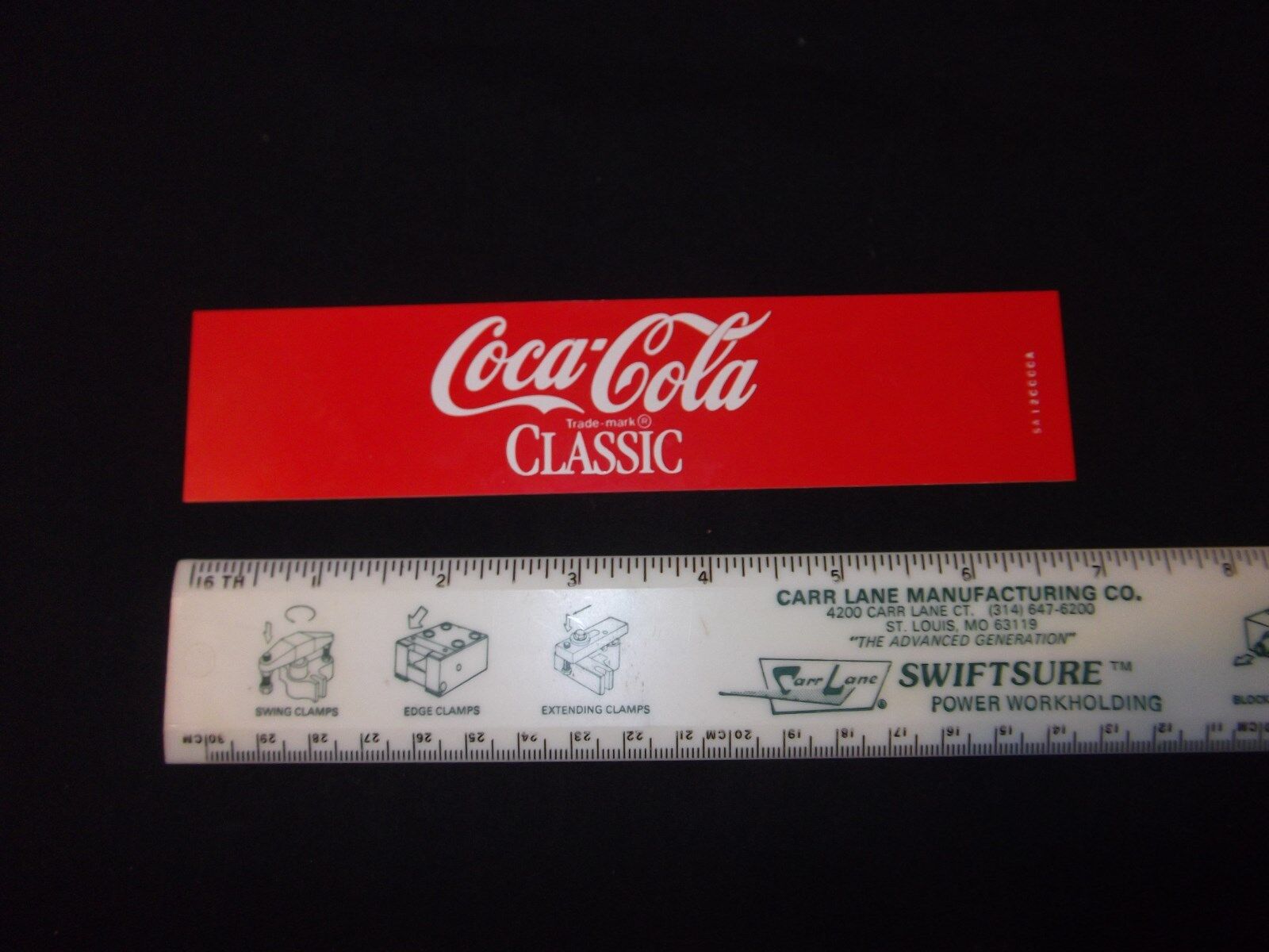Coca Cola Classic Coke Cooler Button Tag Machine Label Vintage Long Cooler New  