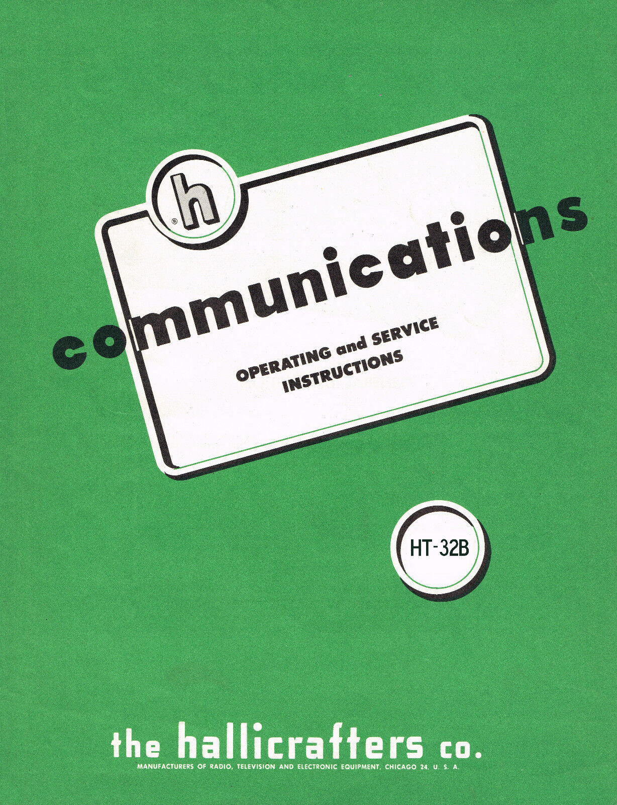 Hallicrafters HT-32B Transmitter Operating and Service Manual