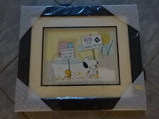 RARE ORIGINAL PRODUCTIONL CEL W/ PRODUCTION BACKGROUND OF SNOOPY & WOODSTOCK picture