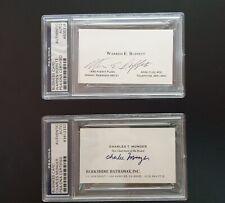 Warren Buffett & Charlie Munger Autographed Business Cards picture