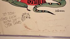 Gary Larson Jim Davis Hand Drawn Art PSA DNA Autograph Signed Far Side Garfield picture
