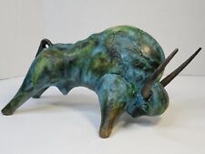 Incredible Vintage MCM Alvino Bagni Bitossi Sea Garden Glaze Abstract Bull picture