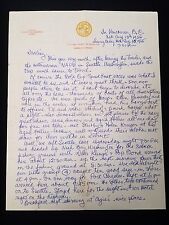  1955 Duke Kahanamoku letter to Nadine on Sheriff Letterhead Vancouver,B.C. picture