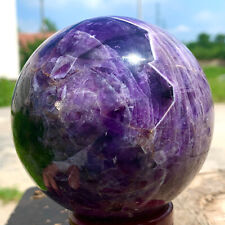 2.9LB Natural beautiful Dream Amethyst Quartz Crystal Sphere Ball Healing picture