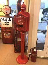 Beautiful Antique Fire Station Box Gamewell Fire Department Bell Alarm On Pole picture
