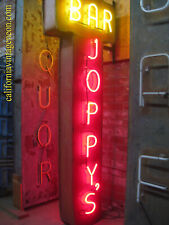 🍺 Vintage 1970's JOPPY'S BAR Antique Two-Sided Neon Sign / Bar Sign Collectible picture