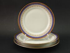 Vintage Service Dishes Style Empire Decoration Blue & Gold Porcelain Freiberger picture