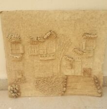 Antique Rare Painting Beautiful Art Deco Wood Carving Carved House Garden French picture