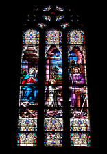 + Old German Church Stained Glass Window 