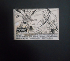 1966 BATMAN COMIC ORIGINAL PEN & INK CARD ART TOPPS (MEXICO) picture