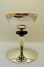 + Nice Antique All Sterling Silver Chalice + 6 7/8
