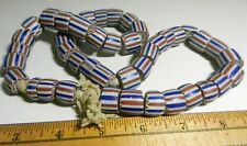 Antique Venetian Chevron Star Trade Bead 25 inch Long STRAND 5 Layer-44 beads picture